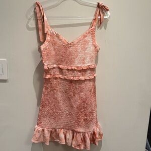 BCBGeneration Peach Sleeveless Tie-dye Mini Dress Size Small Woman’s